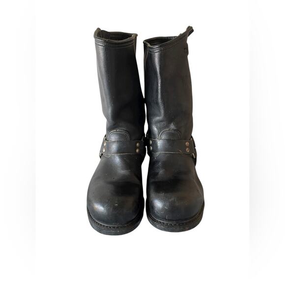 Vintage Carolina Men\'s Black Leather Engineer Motorcycle Boots Size 12 main image 9